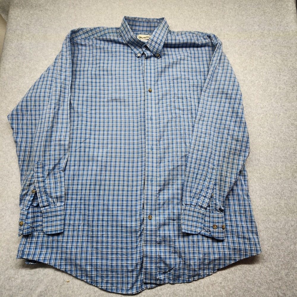 Wrangler Riata Men's Western Button-Down Long Sleeve Casual Shirt Plaid Size XL